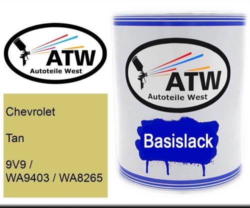 Chevrolet, Tan, 9V9 / WA9403 / WA8265: 1L Lackdose, von ATW Autoteile West.